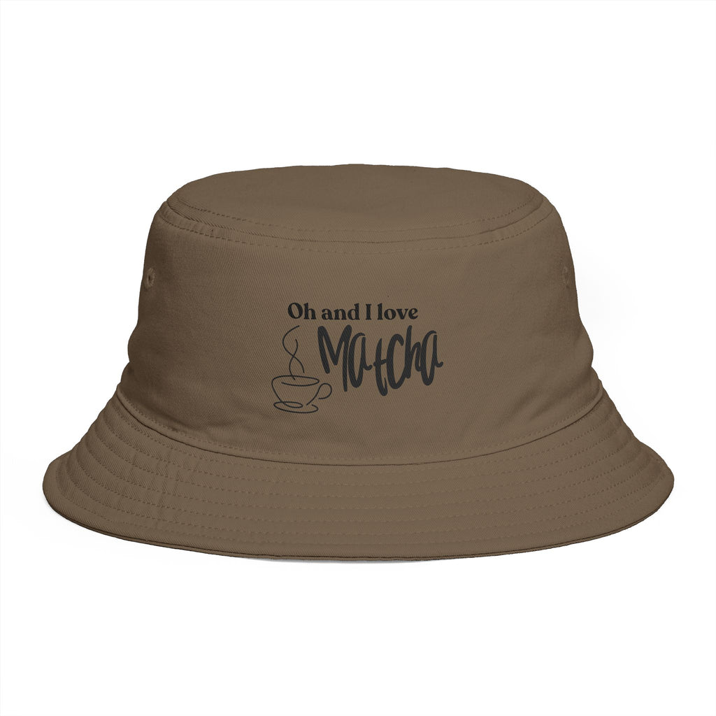 Oh and I Love Mocha Bucket Hat — Coffee Lover Casual Sun Hat