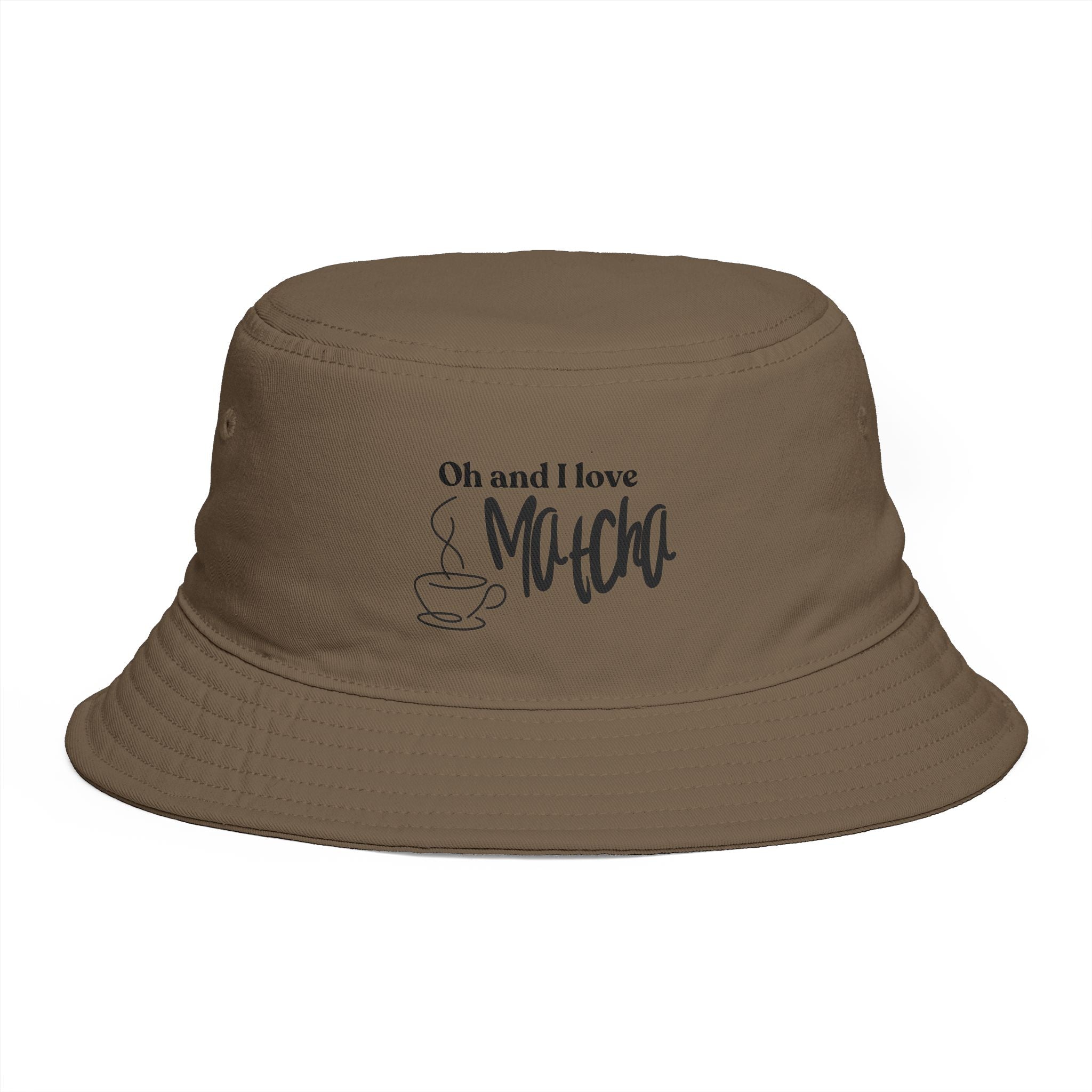 Oh and I Love Mocha Bucket Hat — Coffee Lover Casual Sun Hat
