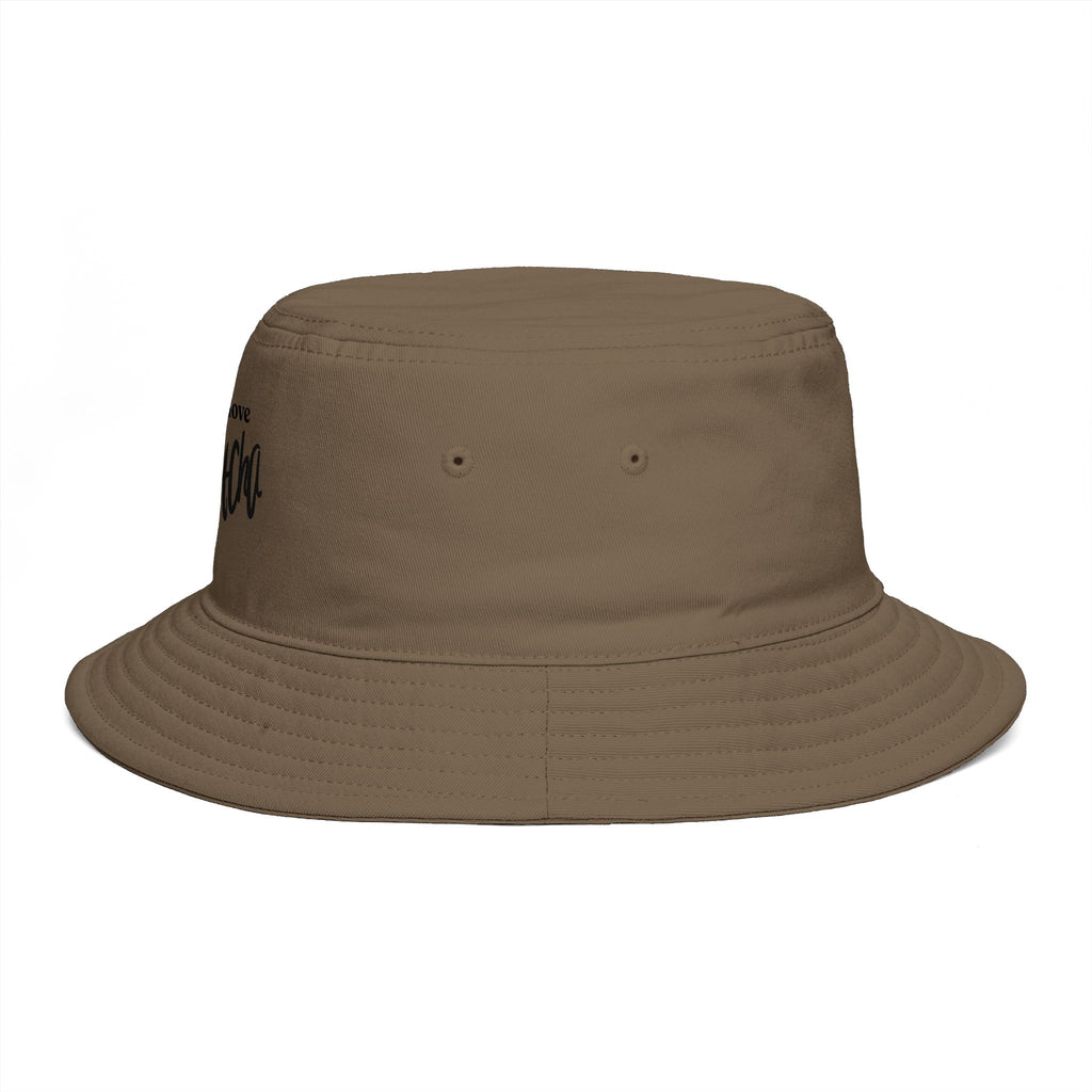 Oh and I Love Mocha Bucket Hat — Coffee Lover Casual Sun Hat