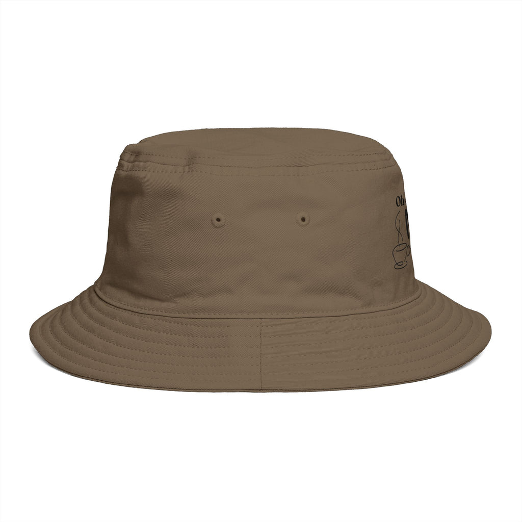 Oh and I Love Mocha Bucket Hat — Coffee Lover Casual Sun Hat
