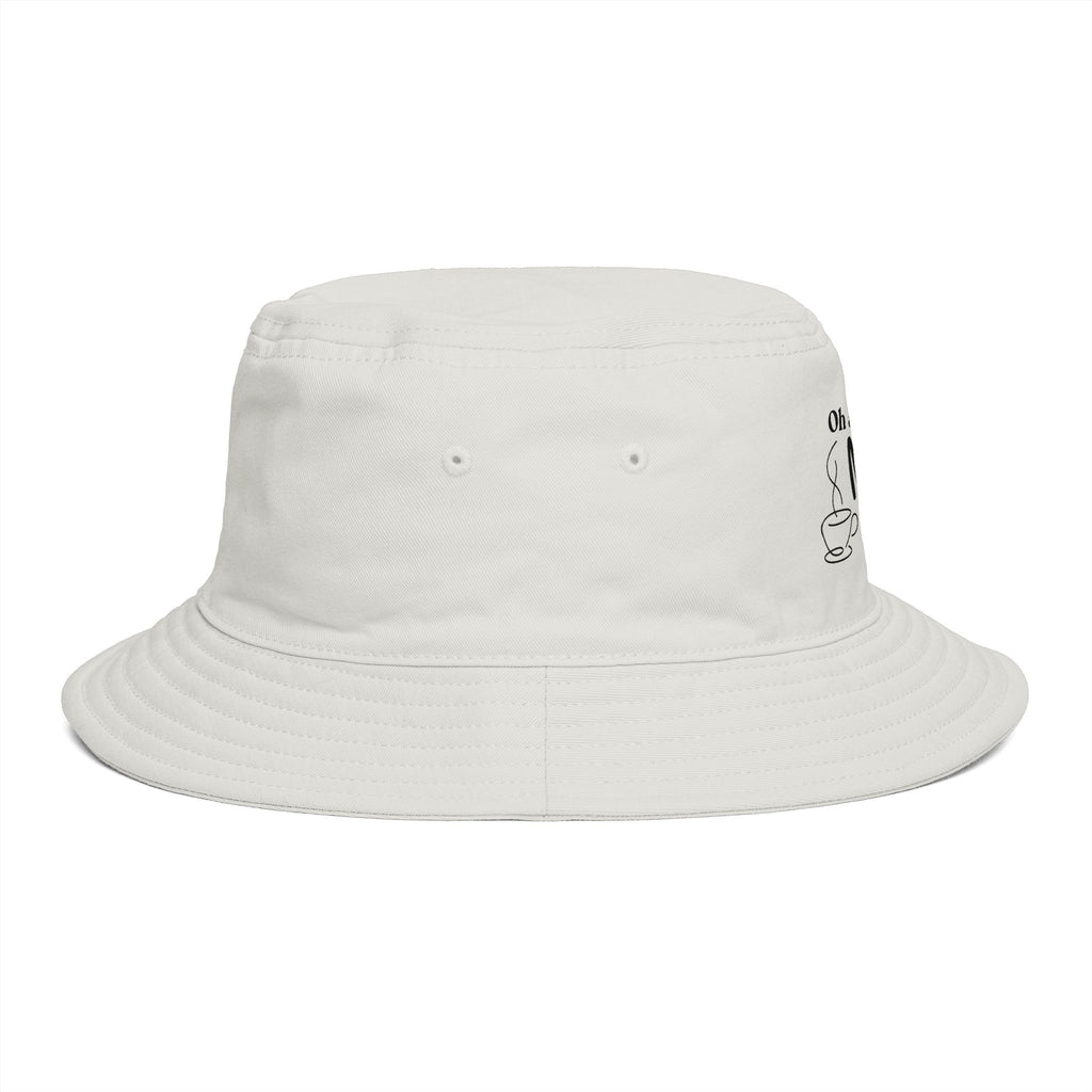Oh and I Love Mocha Bucket Hat — Coffee Lover Casual Sun Hat