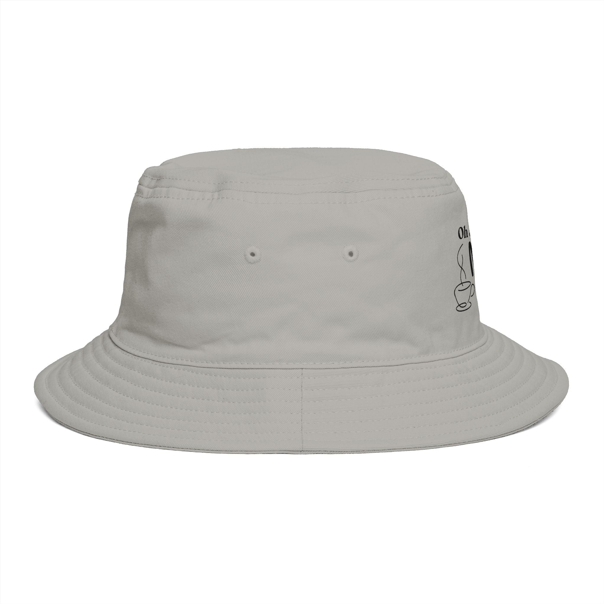 Oh and I Love Mocha Bucket Hat — Coffee Lover Casual Sun Hat