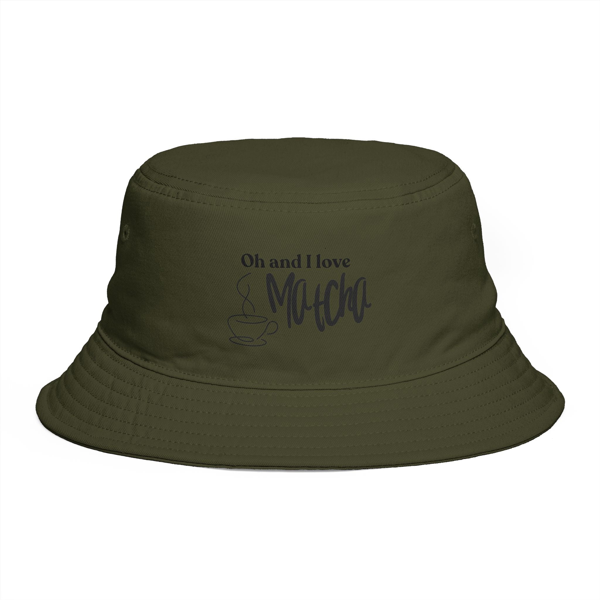 Oh and I Love Mocha Bucket Hat — Coffee Lover Casual Sun Hat