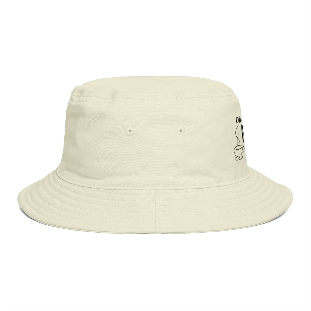 Oh and I Love Mocha Bucket Hat — Coffee Lover Casual Sun Hat
